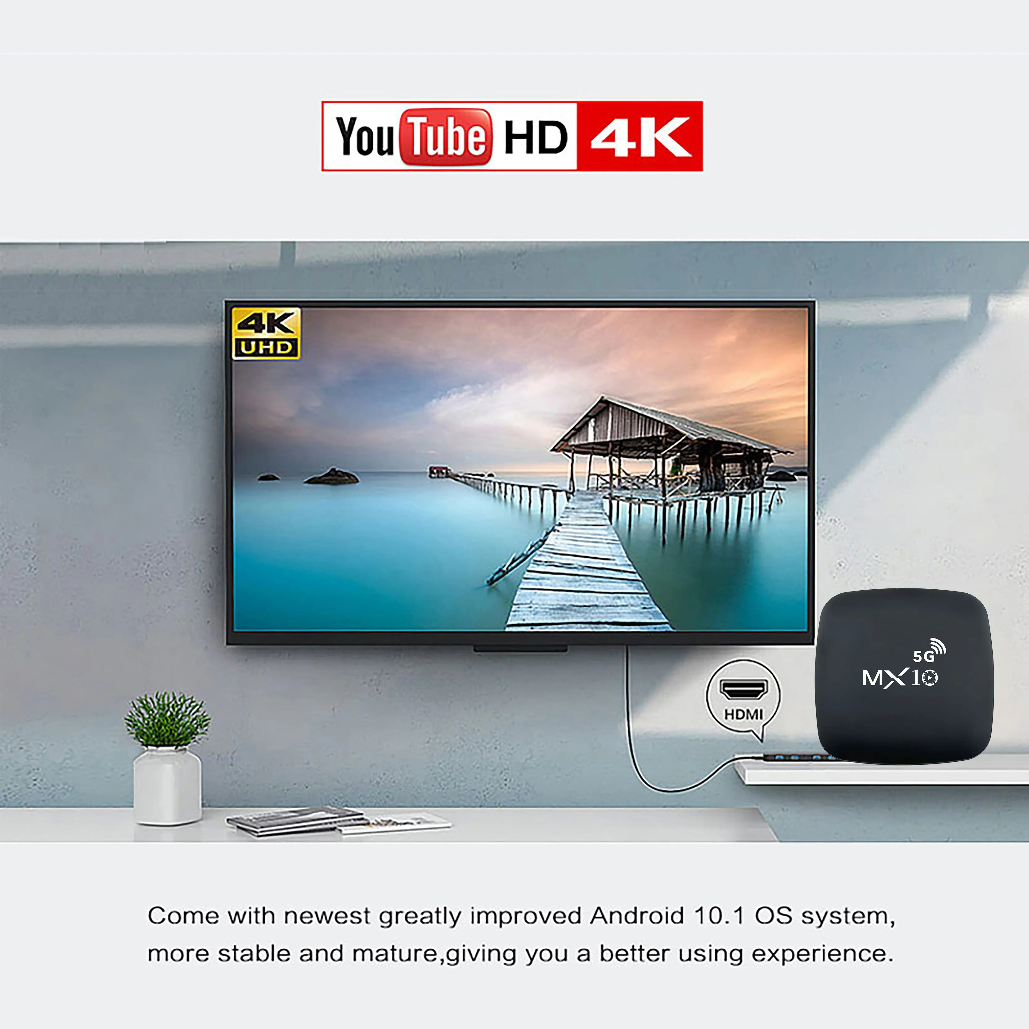 Hot Selling Android TV Box Quad core ARM Cortex-A53 1GB 8GB WiFi BT 5.0 Android 13 Set Top Tvbox Smart Android TV Box