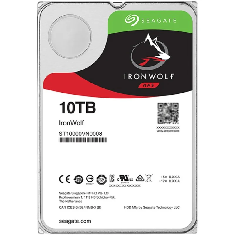 

Новый жесткий диск Seagate IronWolf NAS 10 ТБ, 7200 об/мин, 3,5 дюйма, SATA, жесткий диск ST10000VN0008