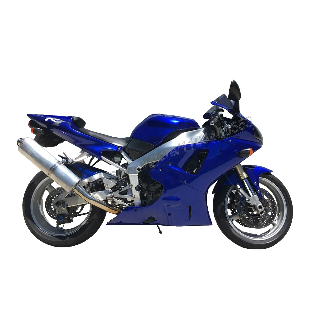 مجموعة هدايا كاملة لياماها 1999 R1 1998 Fairings YZF1000 YZFR1 ABS حقن هيكل السيارة |   أزرق لامع