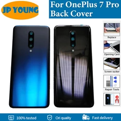 New Glass For Oneplus 7 Pro Back Battery Cover Rear Door Housing Panel Case Replace For One Plus 7pro With Camera Lens