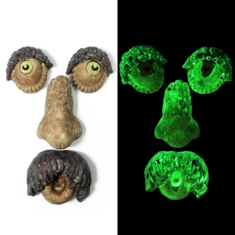 Trunk Facial Ornaments Tree Eye Organ Set Outdoor Garden Pendant Creative Design Home Tree Face Glow-in-the-dark Face