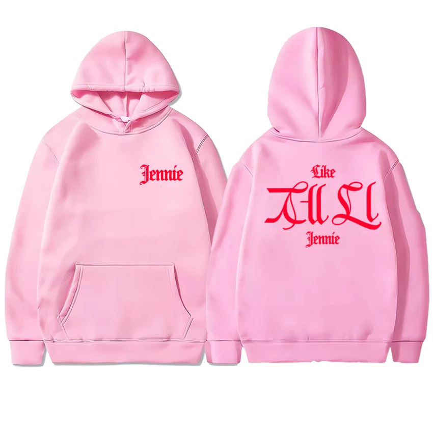 2025 جديد في مثل ألبوم جيني روبي واحد مزدوج الوجهين مطبوعة هوديي للجنسين موضة Y2k البلوز الرجال النساء بلوزة من الصوف