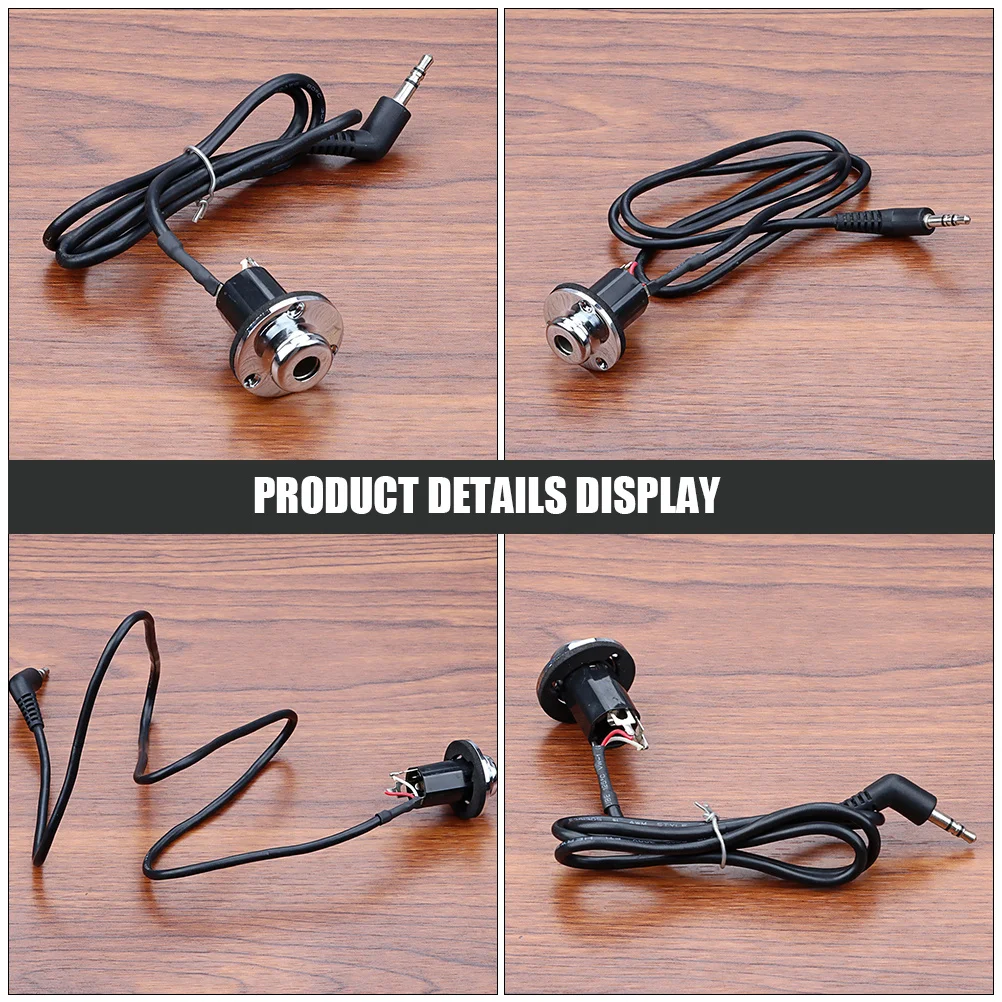 

Guitar Pickup Jack 6.35Mm Female End Pin Socket To 3.5Mm Male Plug With Cable For Acoustic Electric Guitar Durable Metal