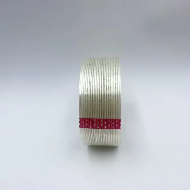 Transparent Stripe Single-side Non-trace Adhesive Tape, Industrial Binding Packaging, Fixed Sealing, Strong Glass Fiber Tap, 25m