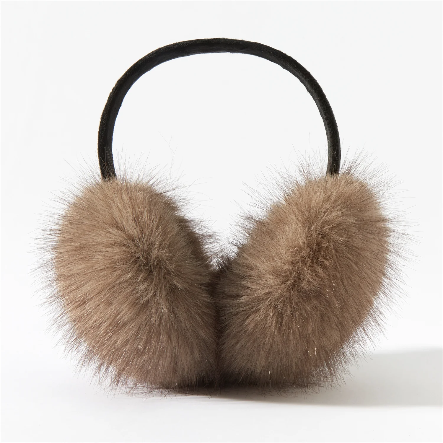 جديد فاخر شتاء دافئ غطاء للأذنين الرجعية الأحمر البني فو الثعلب الفراء غطاء للأذن امرأة رجل حفلة عشاء في الهواء الطلق يندبروف اكسسوارات #5