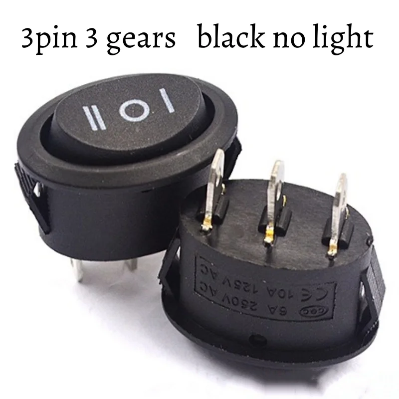 5pcs KCD7 oval switch 2-pin 2gears 3pin 3speed boat shaped power switch electric kettle red black no light with light