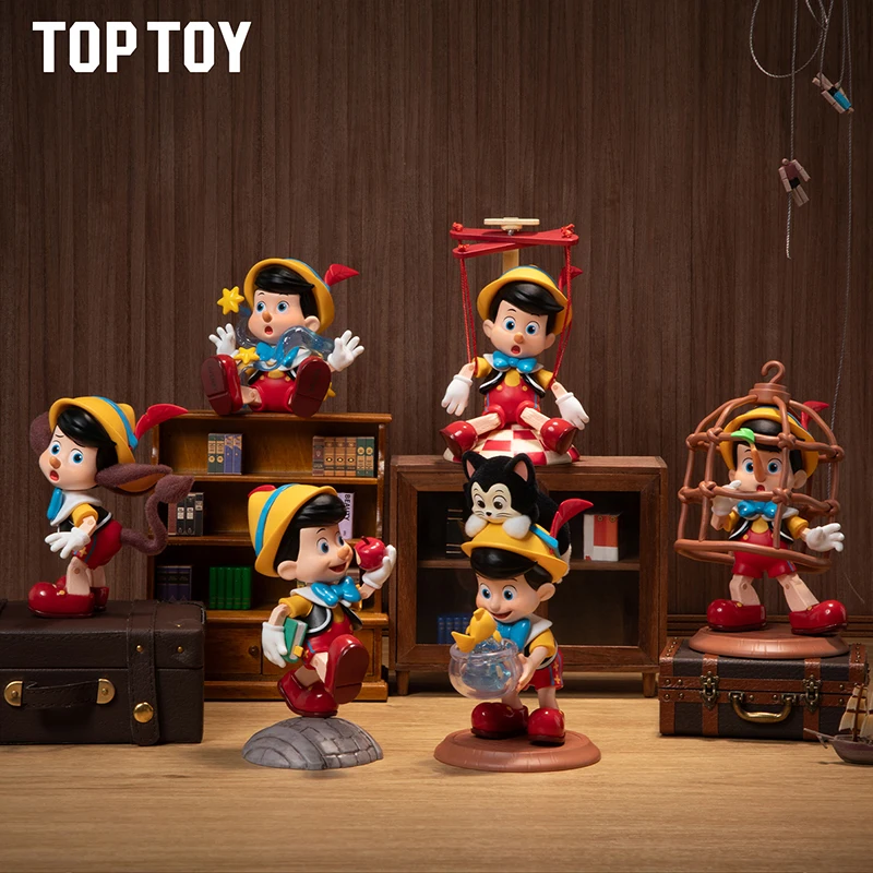 TOPTOY Disney Pinocho Growth Diary Series Figura Decoración de escritorio Regalo de cumpleaños Lindo