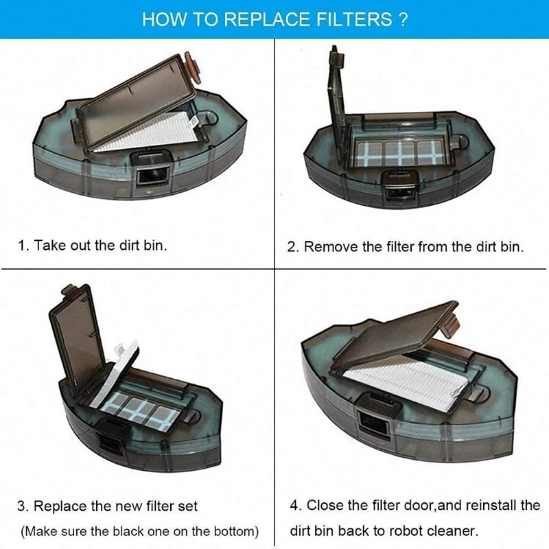 Kit de reposição de peças, Compatível para Robovac 11, Robovac 11C, Ecovacs, Deebot N79, Deebot N79S, 13pcs