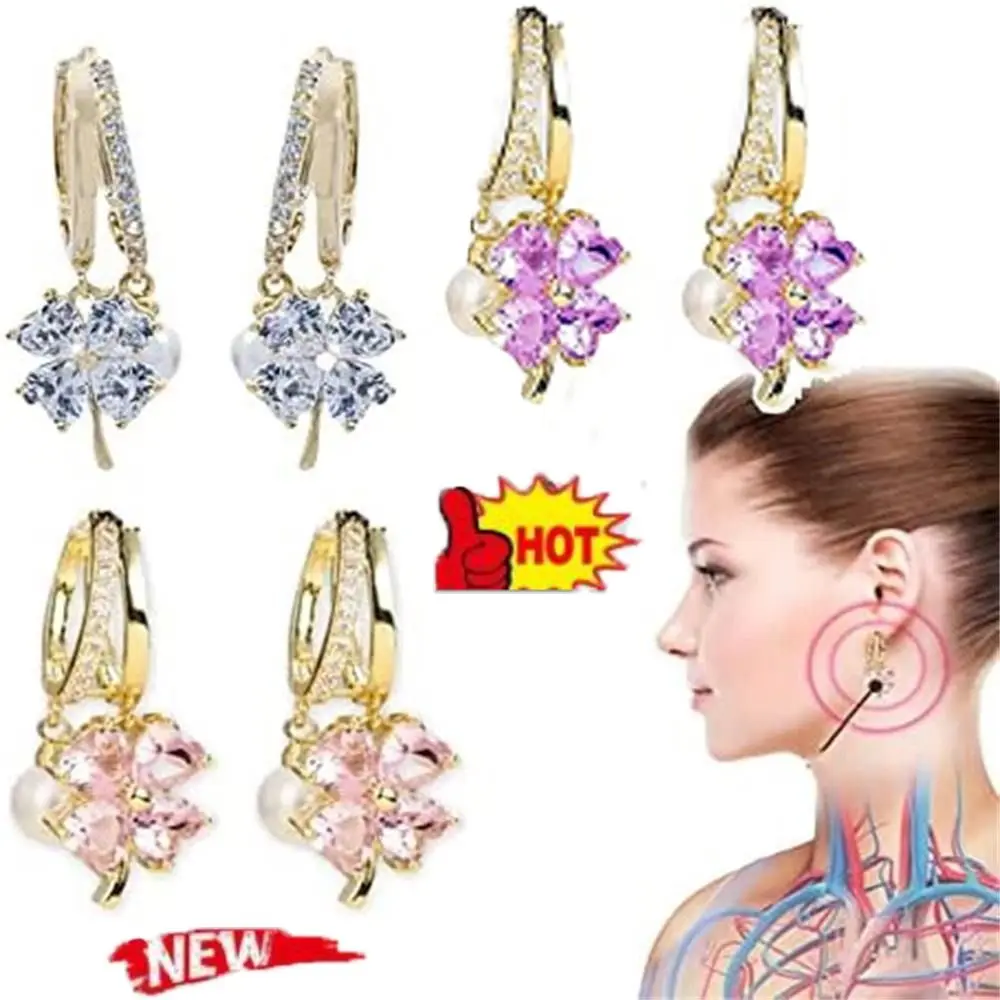 Earrings Lymphatic Drainage Earrings Magnetherapy Germanium Earrings for Weight Loss Lymphatic Magnetotherapy Earrings