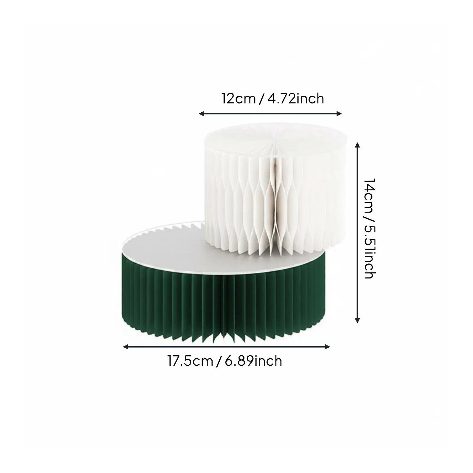 Foldable Paper Display Stand Easy Assembly Accordion Paper Pedestal for Desktop