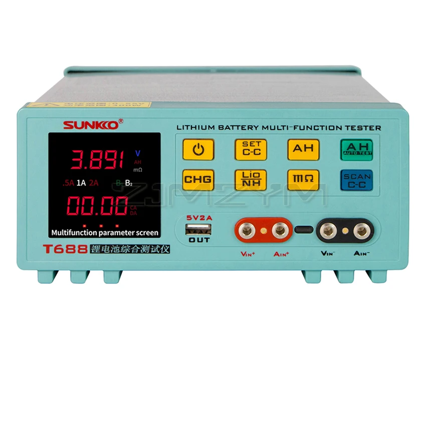 T-688 rilevatore completo di Tester di resistenza interna di tensione di capacità della batteria al litio ad alta precisione 36/55/67/84V