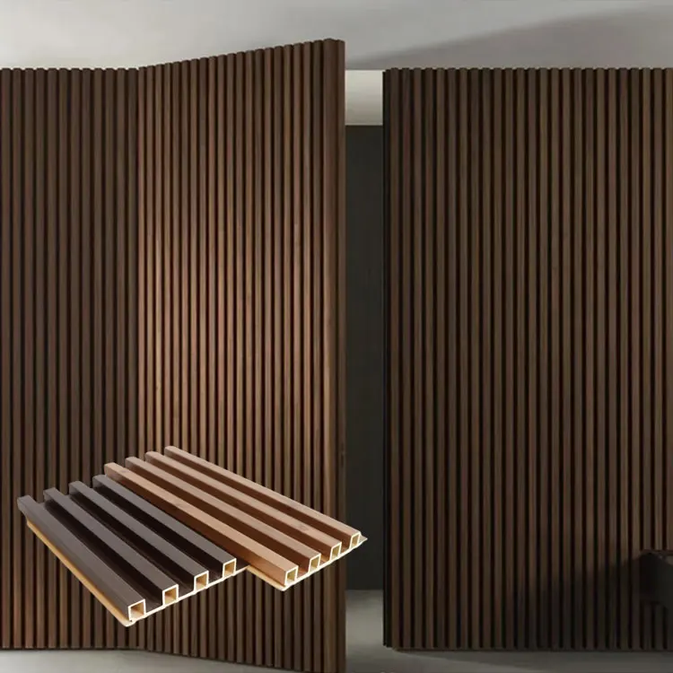 2026 Hot Use Indoor Wpc Fluted 160 Wpc Panels Walls Decorative 160 Wood Grain Laminated Wpc Wall Panelspromote sales