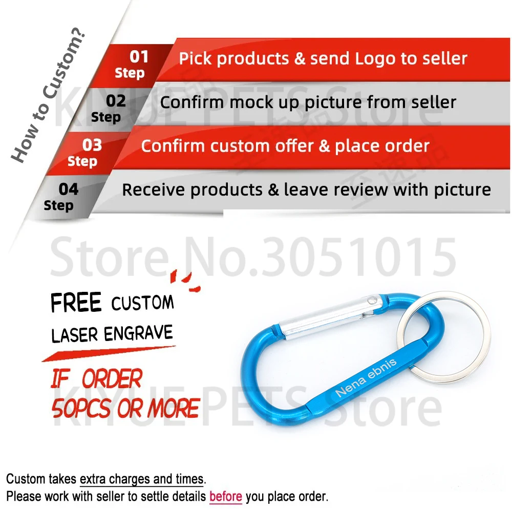 Lot 100pcs Small Carabiners Keychain Ring Mini Caribeaner Clips Logo Custom Promotion Gift Snap Hook D Shape Ring Personalized