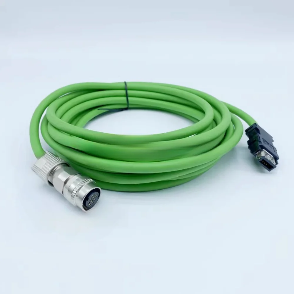 CNV2E-6P kabel met 3 m lengte groene kleur rechte kop
