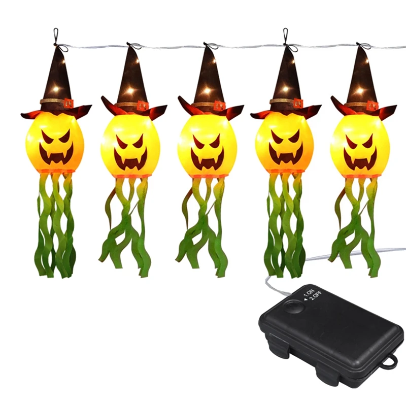 ABSF-Luzes de Halloween Cordas para Interior e Exterior, Decorações de Halloween, Home Party Decor, 5 LED