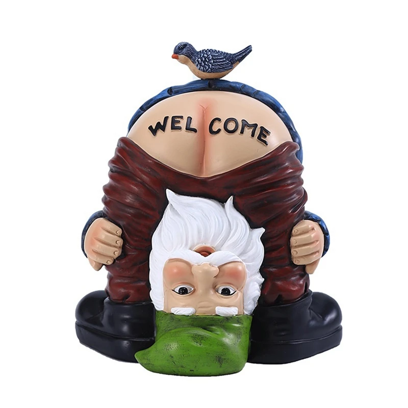 

Halloween Gnome Statue - Resin Funny Welcome Figurines For Outdoor Patio,Yard Art Decoration Winter Christmas Gifts Easy To Use