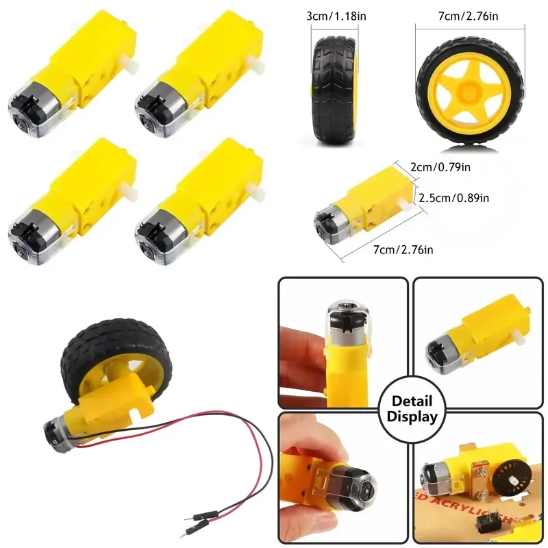 Good Quality Cheap Factory Price Dual Axis DC Gear Motor 12v DC Motor Dual Shaft Gear Motor for RC Car