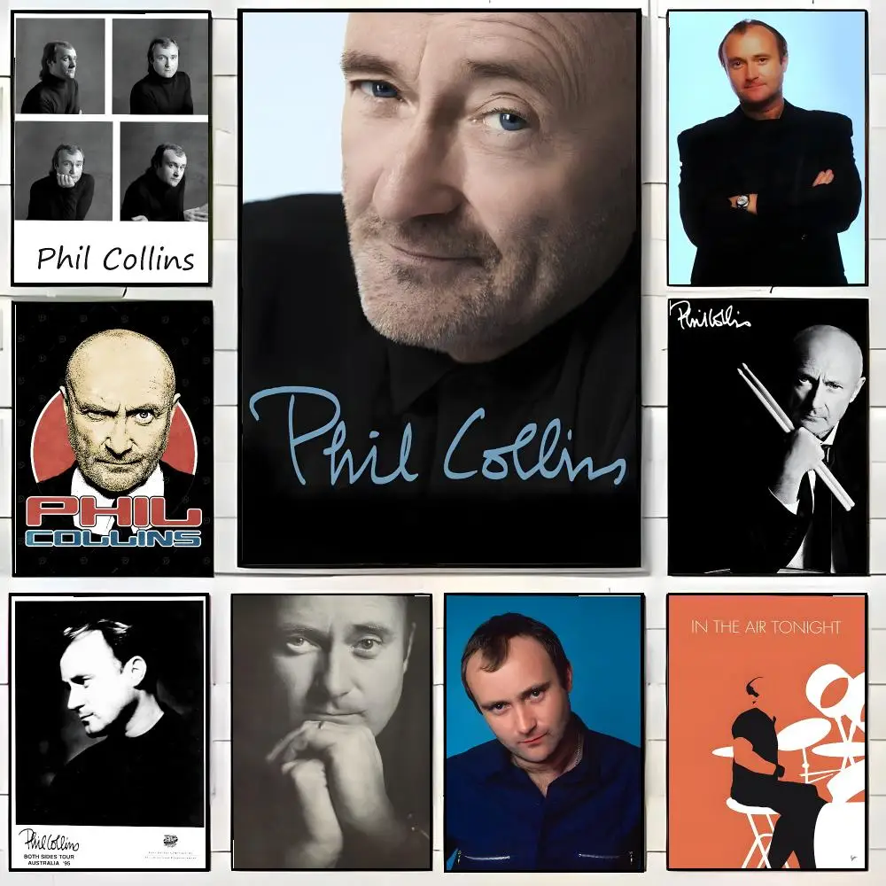 P-Phil Collins Poster High-definition Waterproof Poster Stickers, Suitable For Bedroom, Living Room, Home Decoration