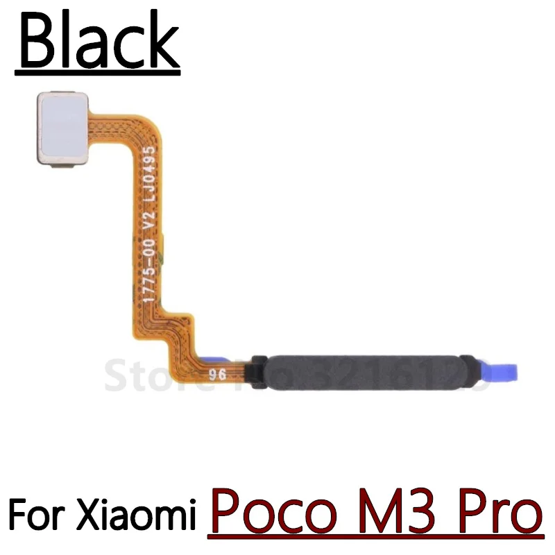 Original Fingerprint Scanner For Xiaomi Poco M3 Pro Home Button Fingerprint Menu Return Key Sensor Flex Cable Poco M4 Pro