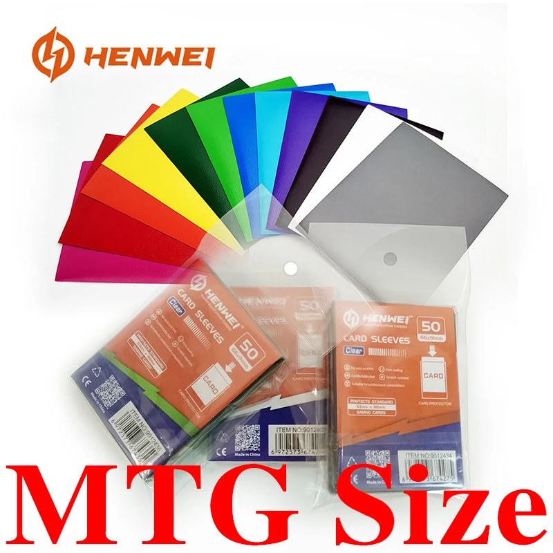 

50 Pcs/Set Card Sleeves Trading Cards Protector Shield DTCG MTG TCG DBS PTCG Matte Outer Colorful Standard Size ORICA 66x91MM