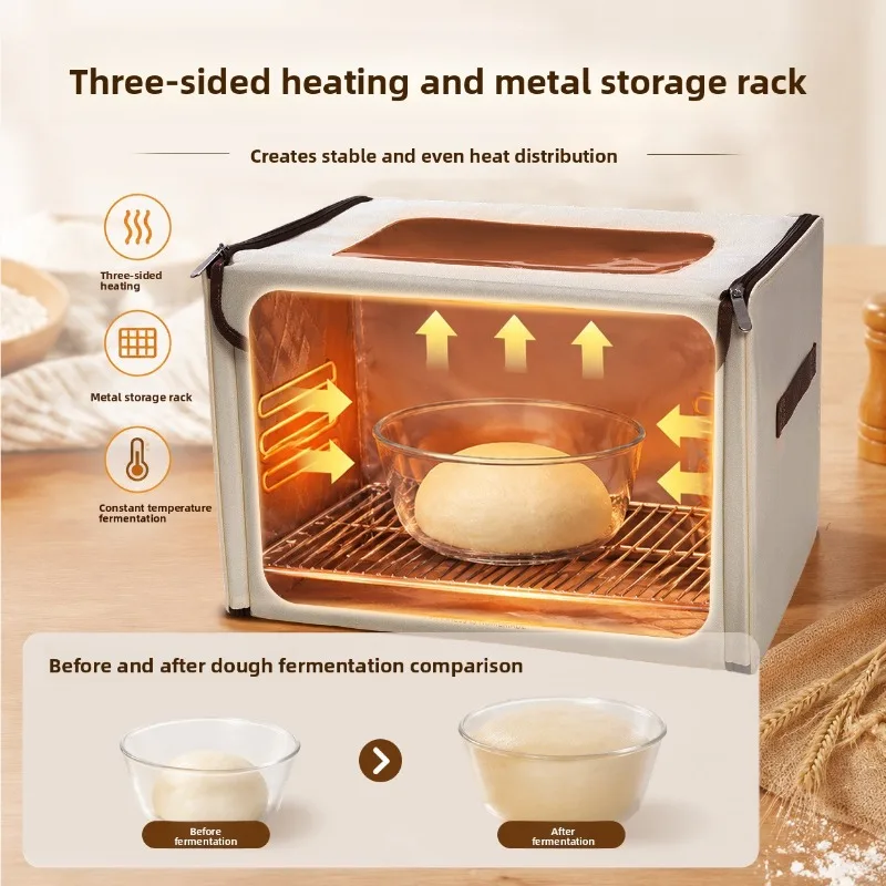Fermentation box Household large-capacity three-sided heated bread wake-up box y