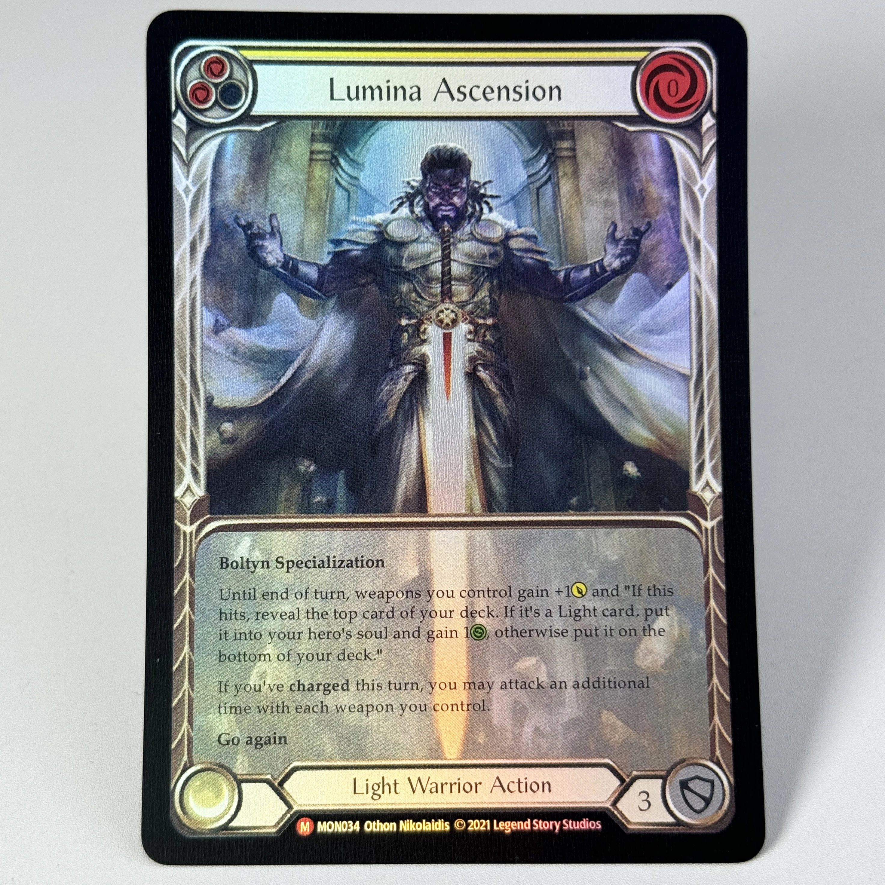 FAB 프록시 카드 레인보우 호일 에이전트 TCG 게임 카드 코드 MON+LGS+LSS 버전 시리즈 결정의 Vambrace Sol 카드의 유적