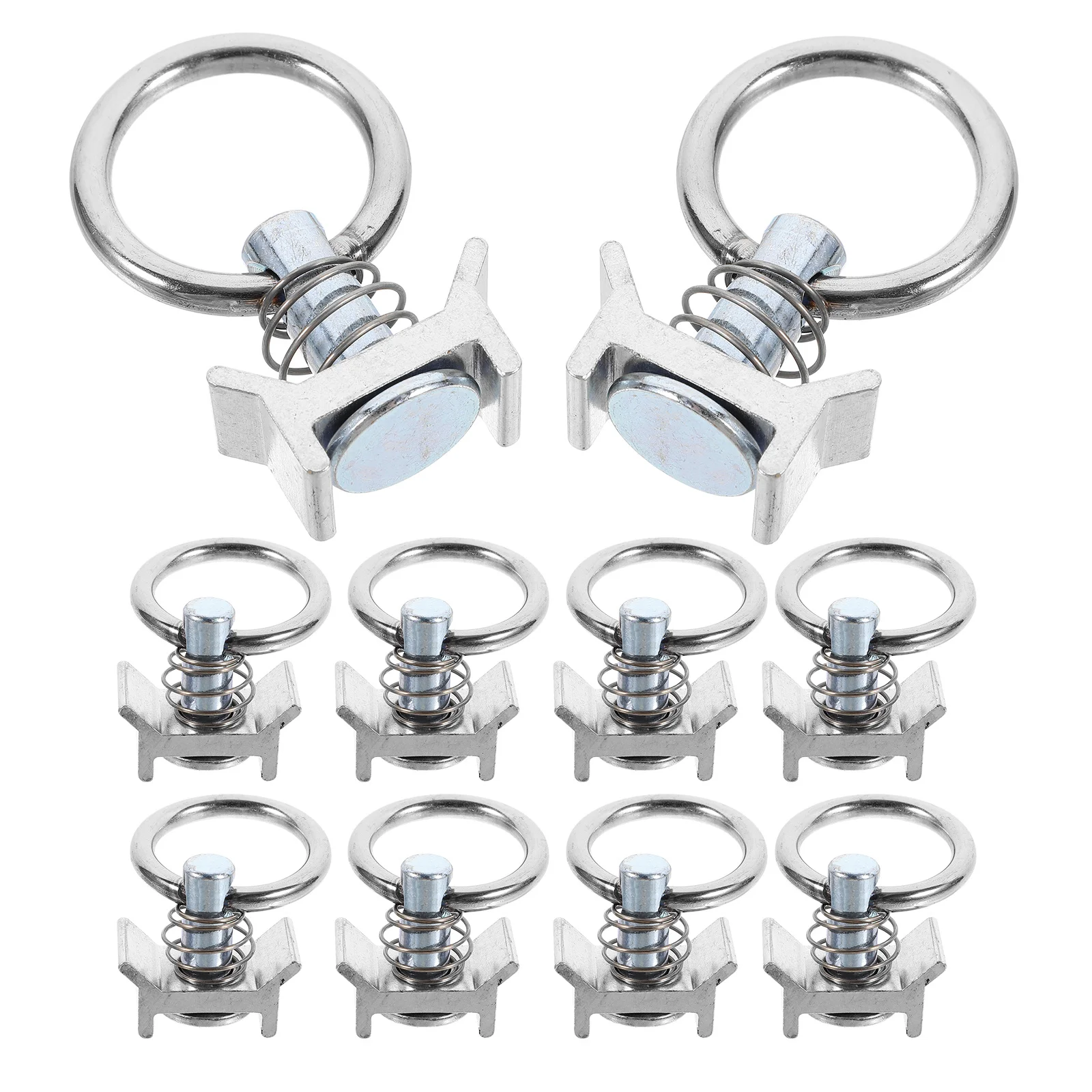 10 قطعة التعادل أسفل الصلب واحد المناسب مرساة البضائع التعادل أسفل السكك الحديدية المناسب شاحنة السرير السلامة يا حلقة مكافحة قطع الاتصال #1