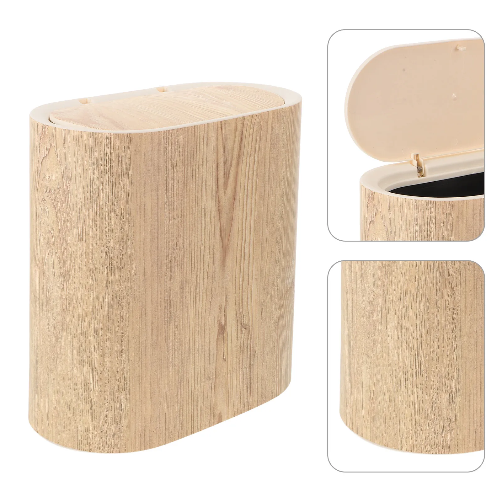 

Узкое мусорное ведро с нажимной крышкой для кухни, ванной, гостиной, экономит место, защита от запаха, пластиковая корзина для отходов, для использования в помещении