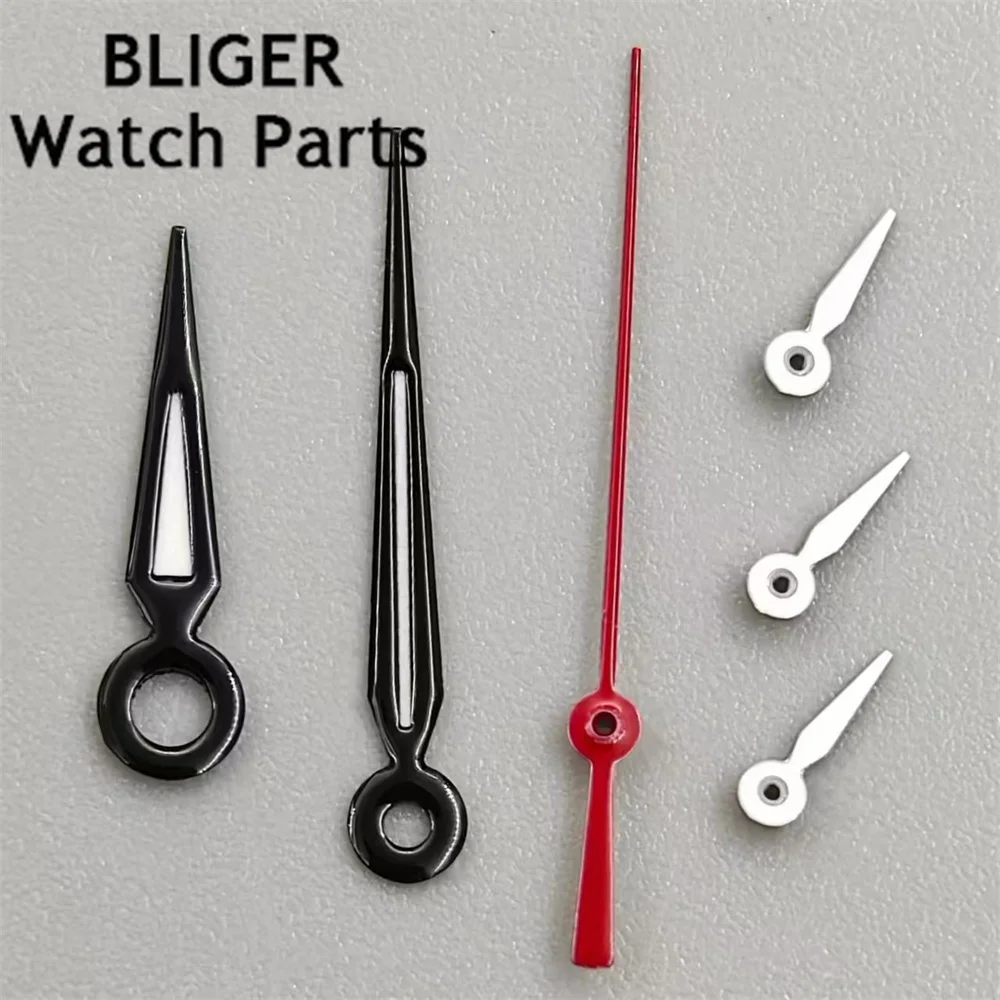 BLIGER Quartz Watch Hands Black Red White Hands Green Luminous Fit VK63 VK64 Quartz Movement Modified Watch Hand Accessories