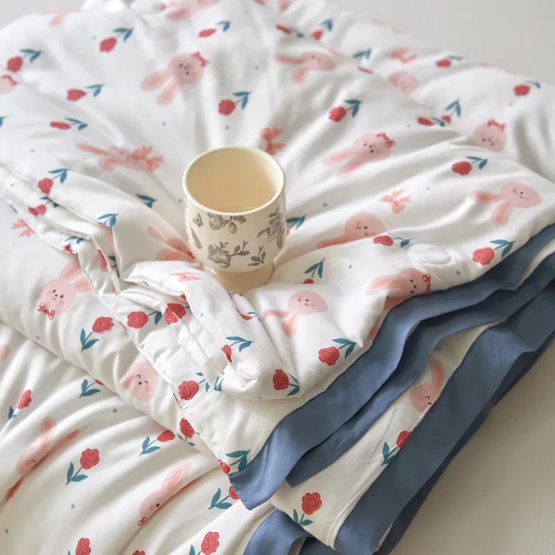 Customizable 2024 new modal tencel cool feeling printing air conditioner quilt summer cool quilt