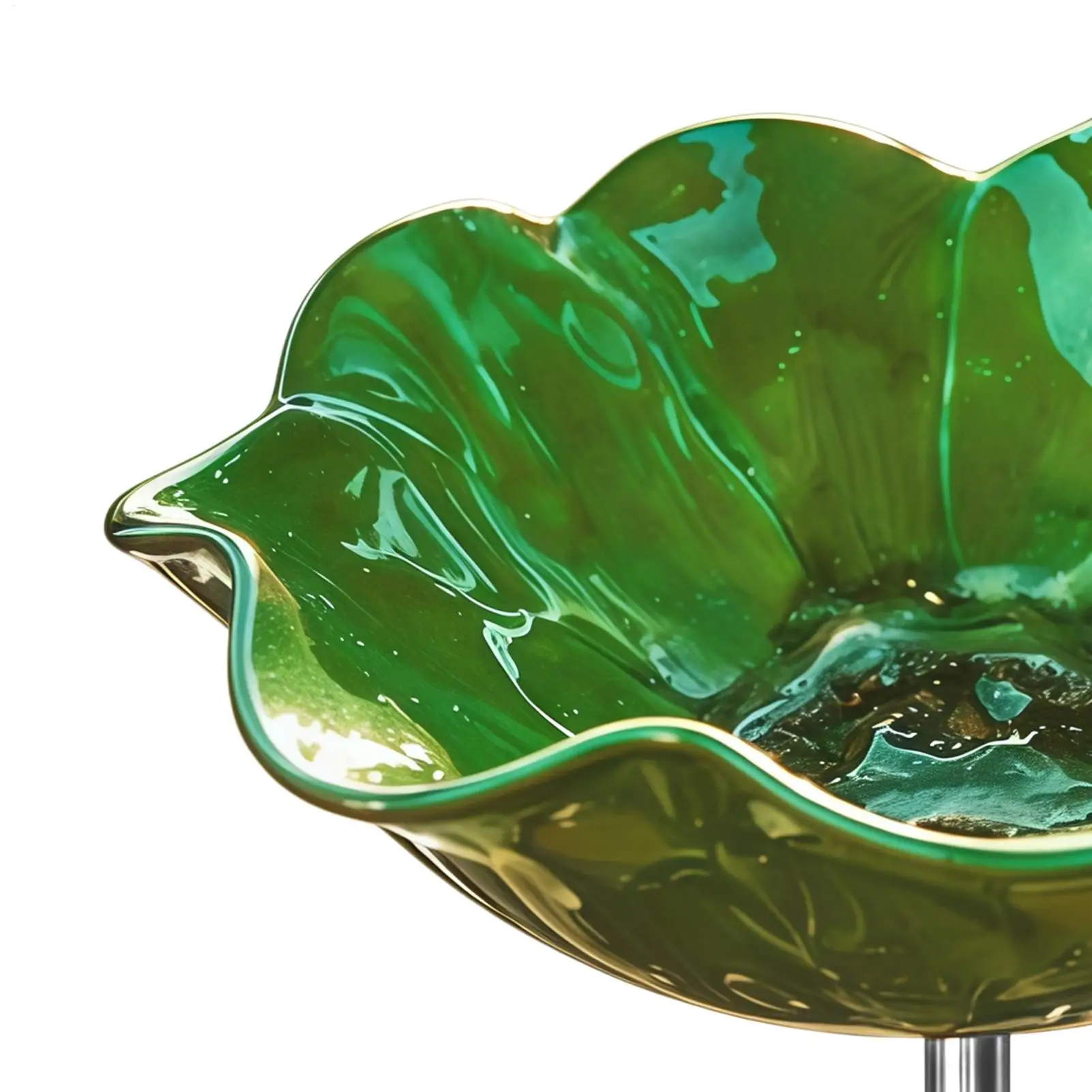 Metal Bee Bath Weather-Resistant Feeding Cup Garden Decor Bee Feeder Cups For Drinking Birds Hummingbird Outdoor Yard Backyard