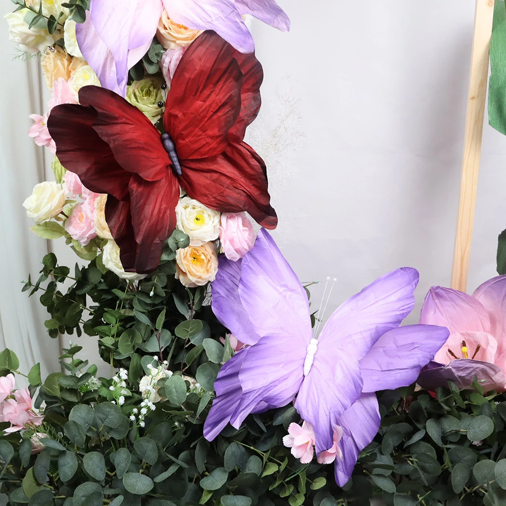 Giant 3D Simulated Paper Butterfly - Outdoor Wedding Stage Decor | Party Layout Props for Celebration Garden Event Decoration