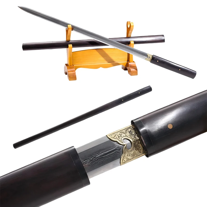 Shirasaya-Handmade Sword,Forged Damascus Steel Sword, Real Metal Sword, Full Size Ready For Training TangJian