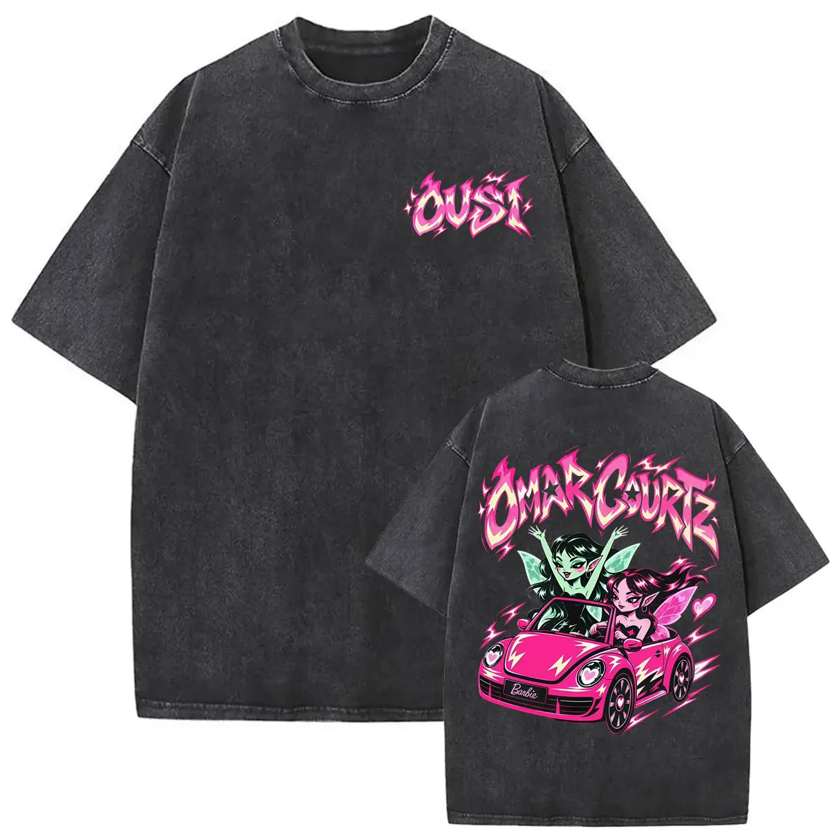 Vintage Washed Omar Courtz Por Si Manana No Estoy Tour T-Shirts Herren Damen Mode Ästhetisches T-Shirt Streetwear Oversized T-Shirt – Detail 2