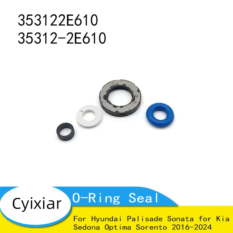 

353122E610 35312-2E610 Комплект уплотнительных колец топливной форсунки для Hyundai Palisade Sonata для Kia Sedona Optima Sorento 2016-2024