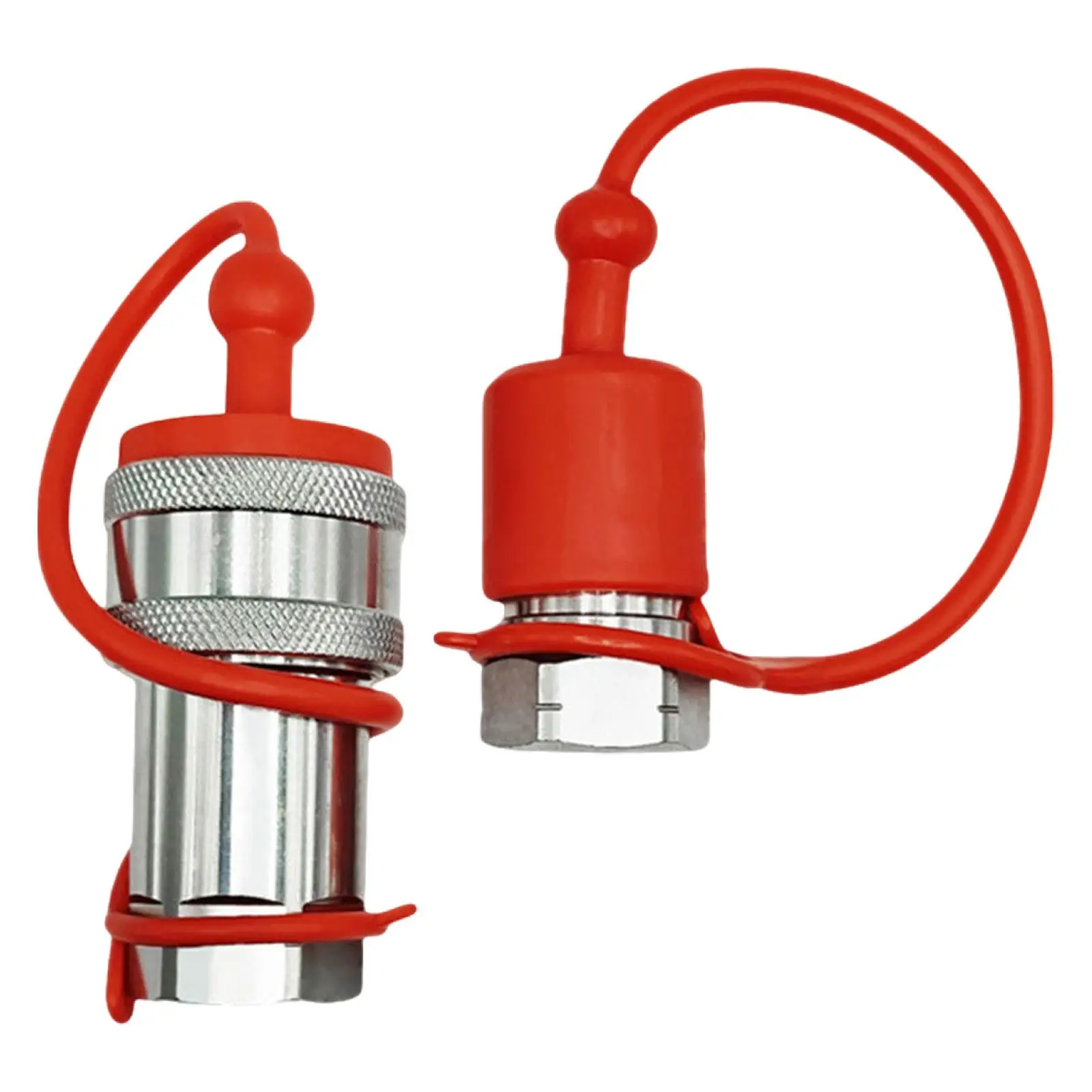 Flat Face Hydraulic Quick Connect Coupler NPT Thread Steel with Dust Cap