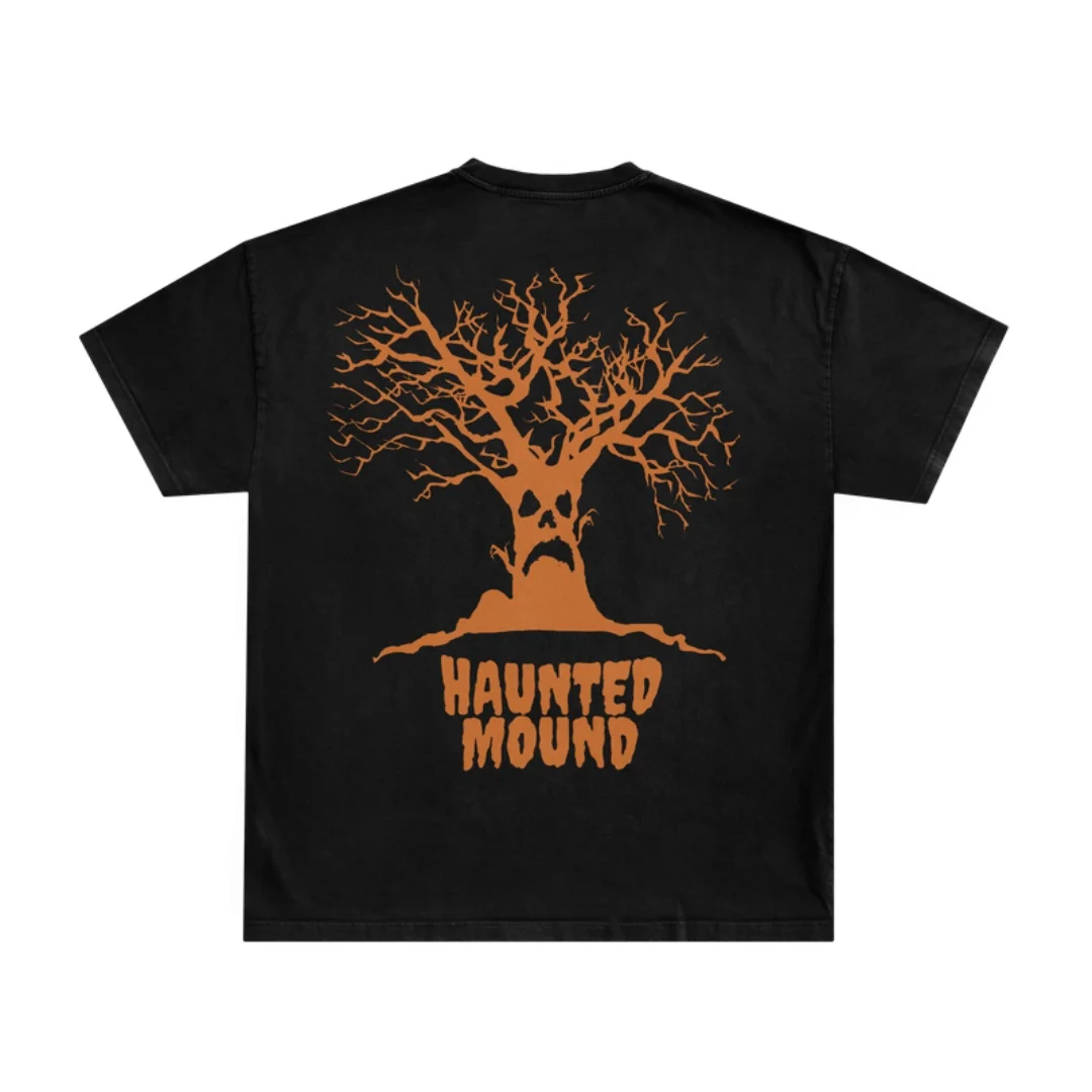 Haunted Mound Hackle Cs Tee Streetwear Retro Hip Hop Shirt Y2k Gewaschenes Baumwoll-T-Shirt Herren Damen T-Shirt Kinderbekleidung ﻿ – Detail 3