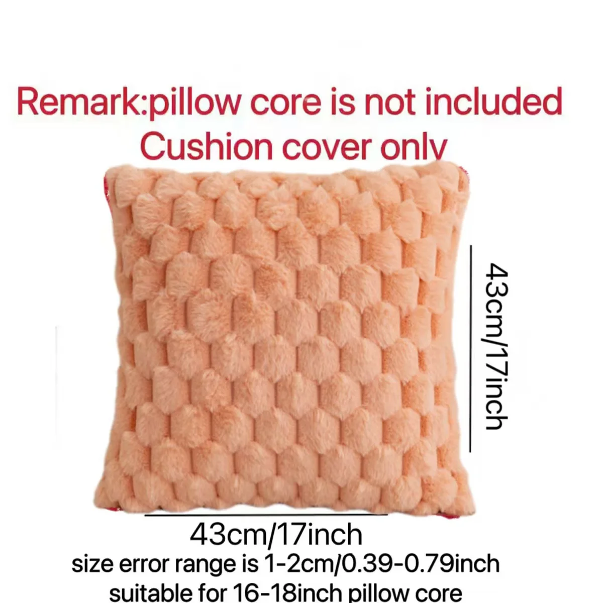 2er-Pack Künstliche Plüsch-Fellkissenbezüge, Luxuriöse Dekorative Kissenhüllen für Sofa, Wohnzimmer und Autoinnenraum (Ohne Kissenfüllung) – Detail 4