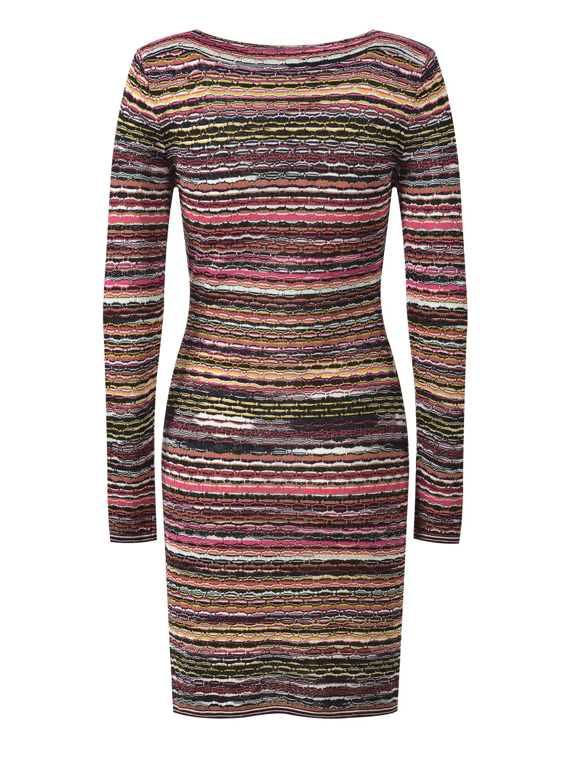 Abito Lungo a Righe Floreali Aderente con Design Avvolgente Autunno 2025 Moda Casual da Donna in Maglia...