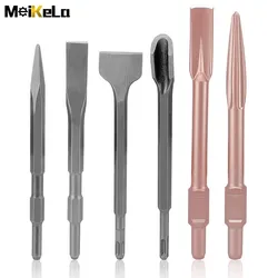 Meikela 1PC Chisels SDS PLUS 250mm Electric Hammer Drill Bit Point Groove Gouge Flat Chisel Break Concrete Brick Wall Drilling