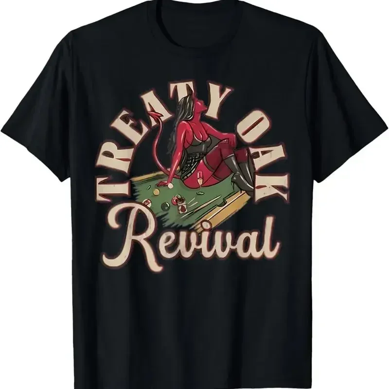 Treaty Oak Revival Band Black Cotton T Shirt Full Size S 5Xl Tt1113