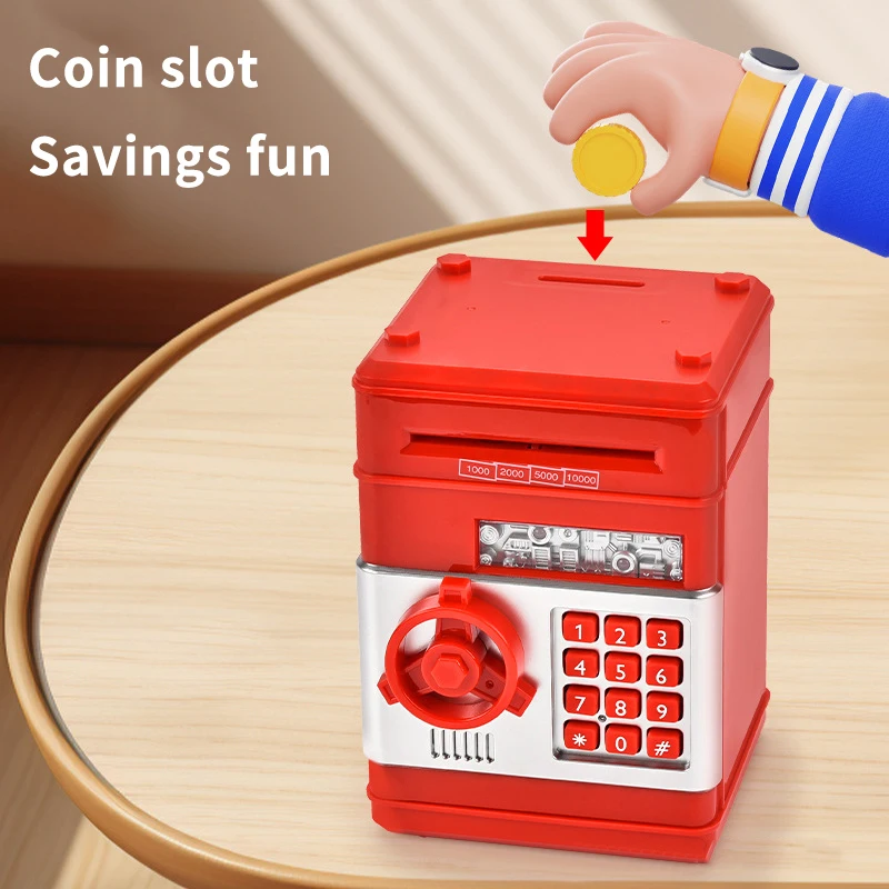 1 قطعة حصالة على شكل حيوان صندوق المال الإبداعي التلقائي عملات آمنة صغيرة النقدية توفير المال إيداع الأوراق النقدية ديكور سطح المكتب #2