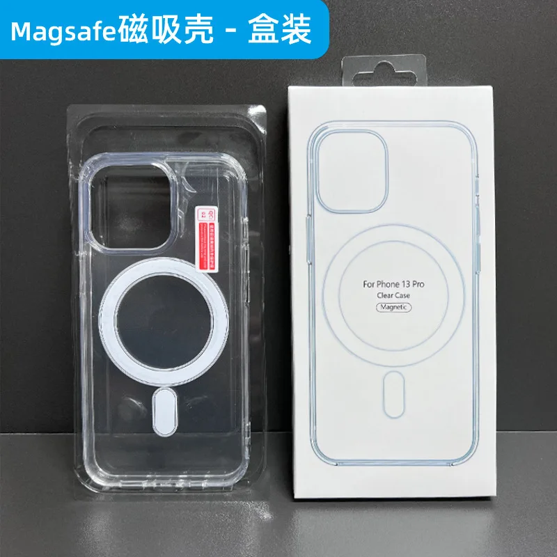 Transparent Original Magnetic Magsafe Phone Case for iPhone 17 Air 16 Pro Max 15 14 13 12 11 Boxed Shockproof Protective Cover - náhled 3