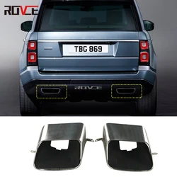 ROVCE Rear Exhaust Tail Throat Pipe Muffler Tip Cover for Range Rover Vogue L405 2018-2022 LR105878 / LR105877 Accessories