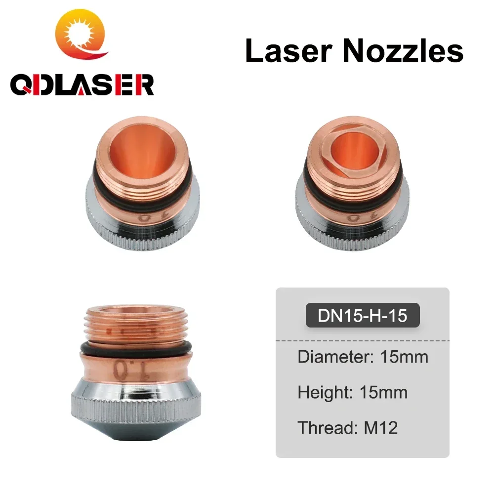 

QDLASER DNE Laser Fiber Nozzle Chrome Plating-Single Layer/Double Layer H15 Caliber 0.8-4.0mm for DNE Fiber Laser Cutting Head