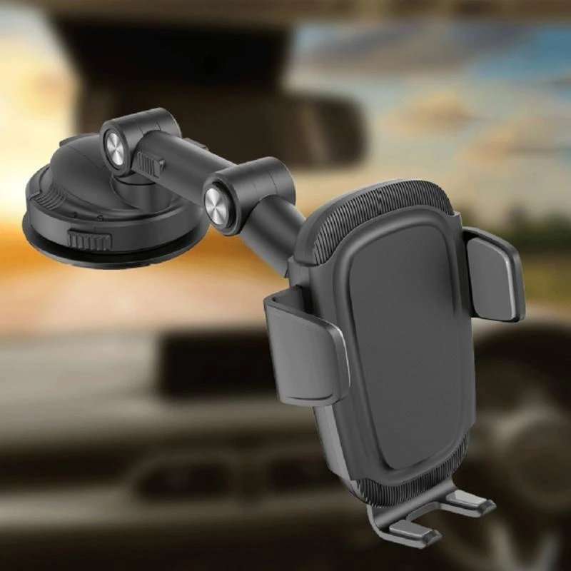 

P5EA Автомобильные подставки для мобильных телефонов Выдвижной держатель Мощный зажим Кронштейн на присоске