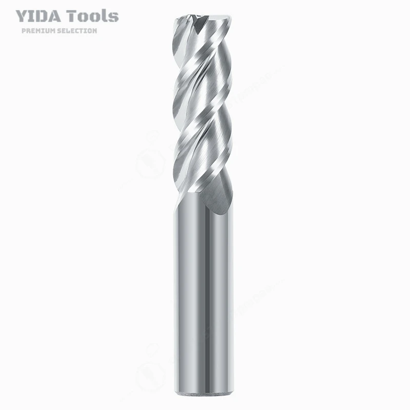 1.5*R0.2*4*50LExtended Bull Nose End Mill 3 Flutes for High Gloss Aluminum Alloy CNC Milling Tungsten Carbide Round Nose Cutter