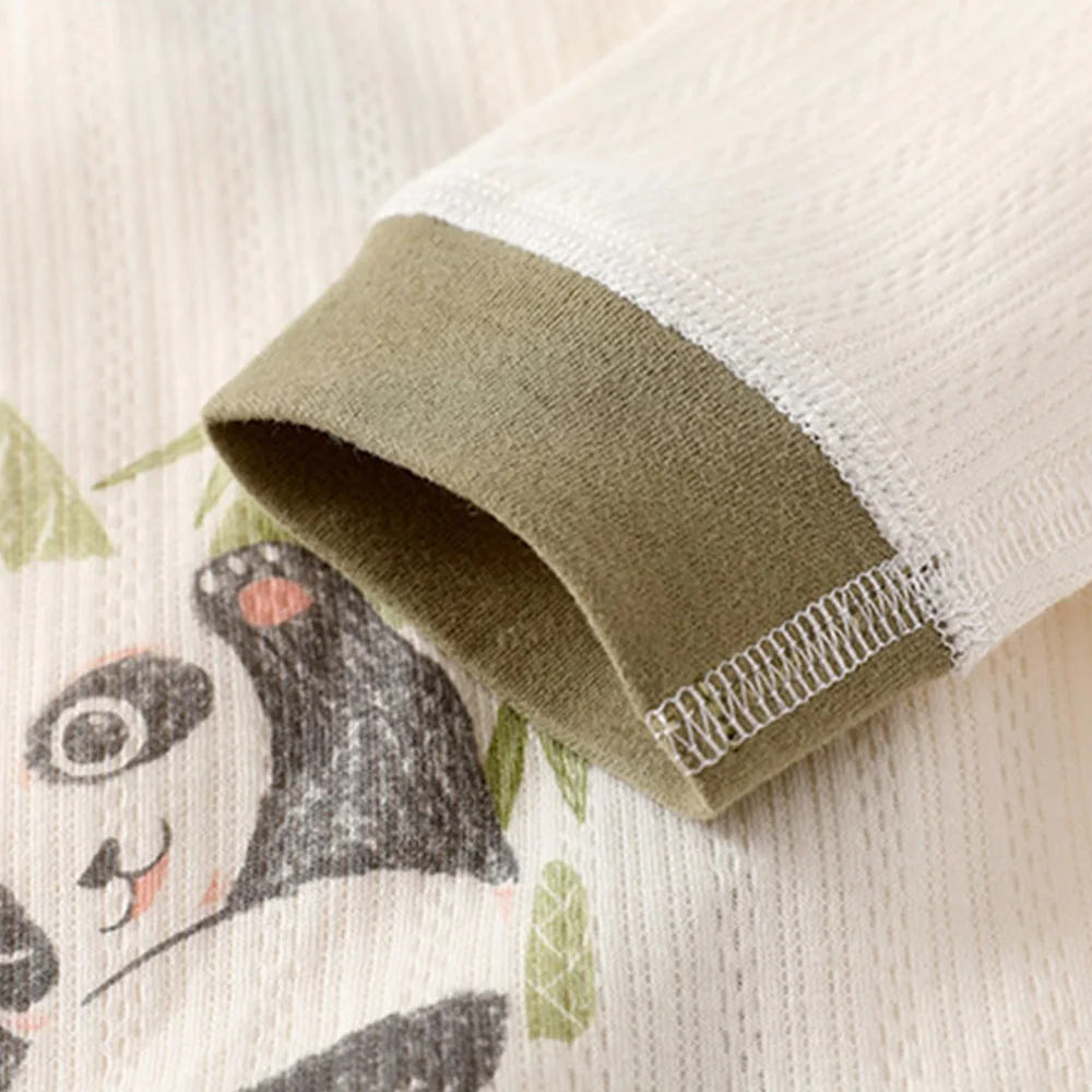 الوليد طفلة الملابس القطن لطيف الحيوان طباعة ربيع الخريف بيبي بوي السروال القصير طويلة الأكمام الرضع داخلية 2026