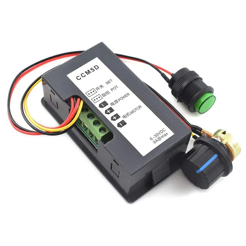 6V-30V 8A DC Motor Speed Controller 6V 12V 24V PWM Stepless Speed Control Switch Adjustable Driver Regulator