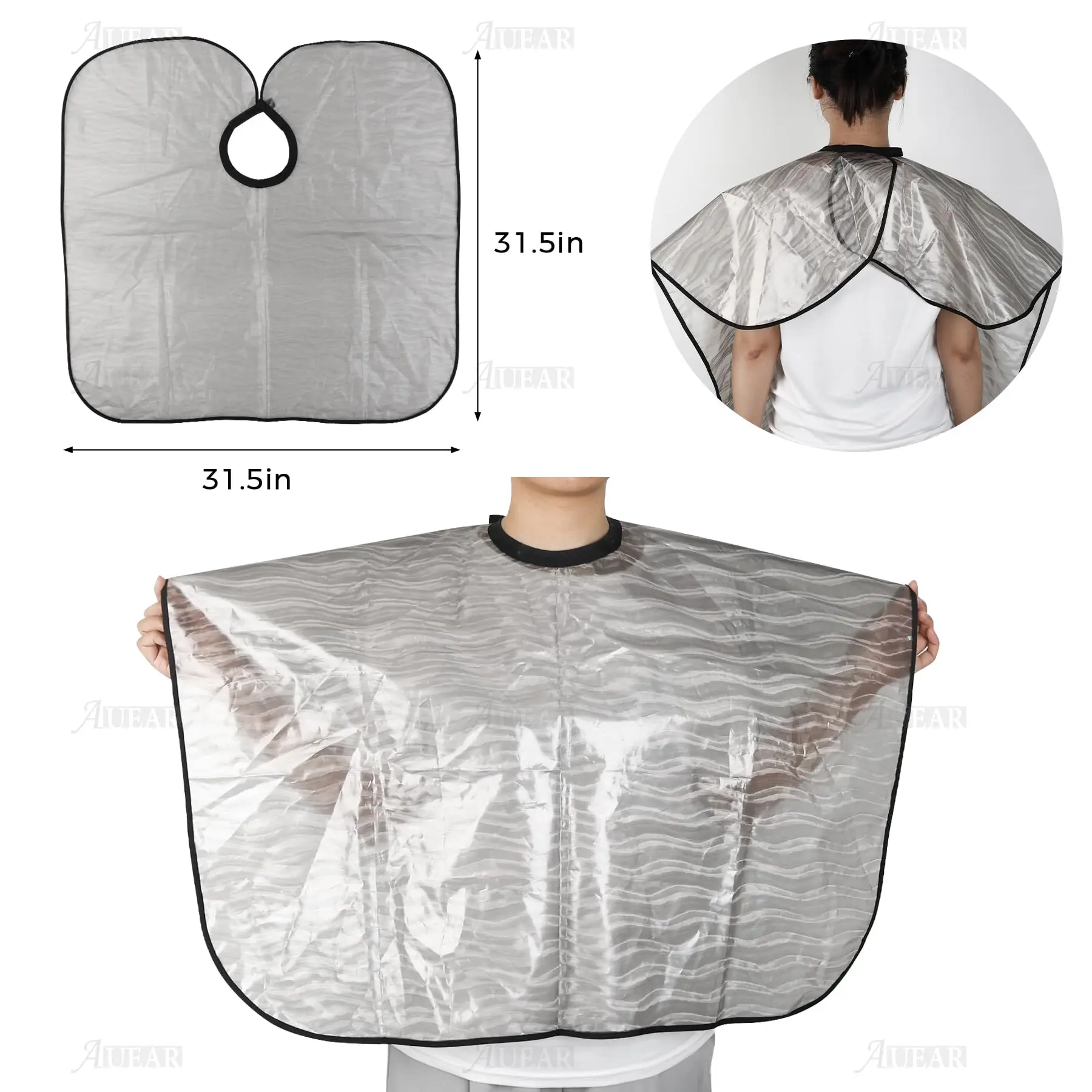 Waterproof Hair Cutting Collar Barber Cloth Hairdressing Colouring Cape Hair Dye Gown Perm Baking Oil Tool Haircut Cape Stylists